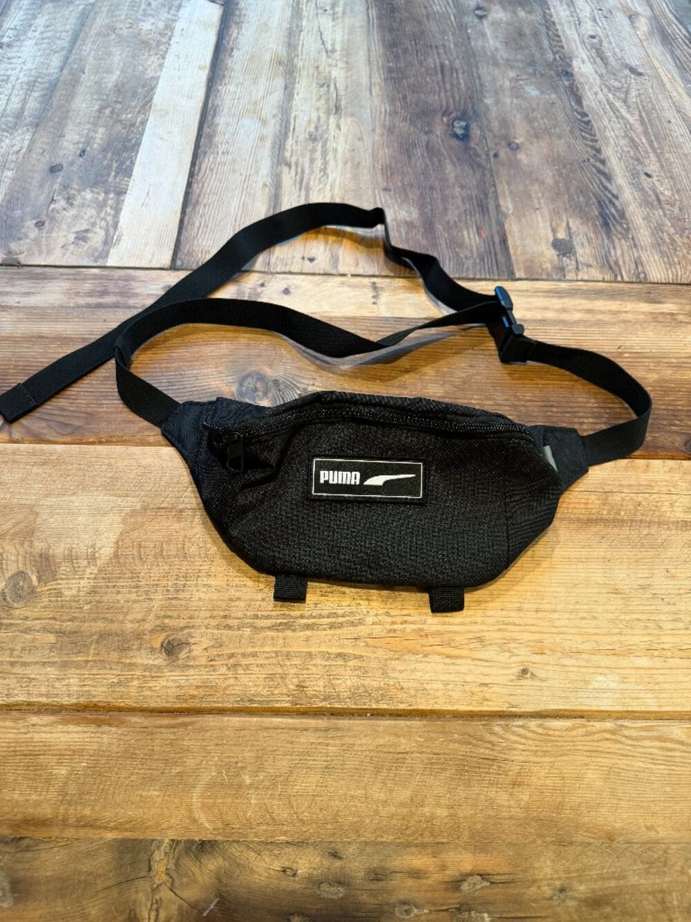 Puma Black Fanny Pack 2 Zipper Pocket Areas